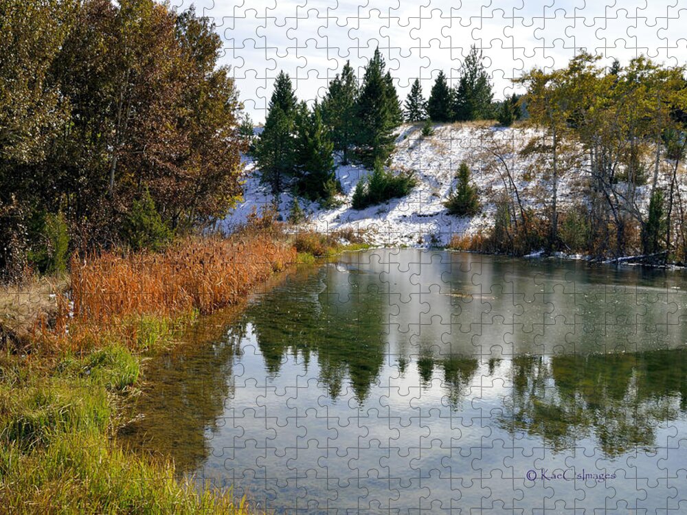 Pond Jigsaw Puzzle featuring the photograph Early Autumn Landscape by Kae Cheatham