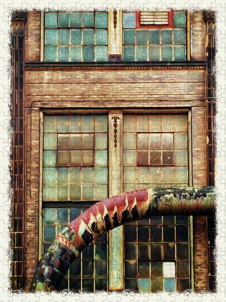 Warehouse Jigsaw Puzzle featuring the photograph Ediface by Peggy Dietz