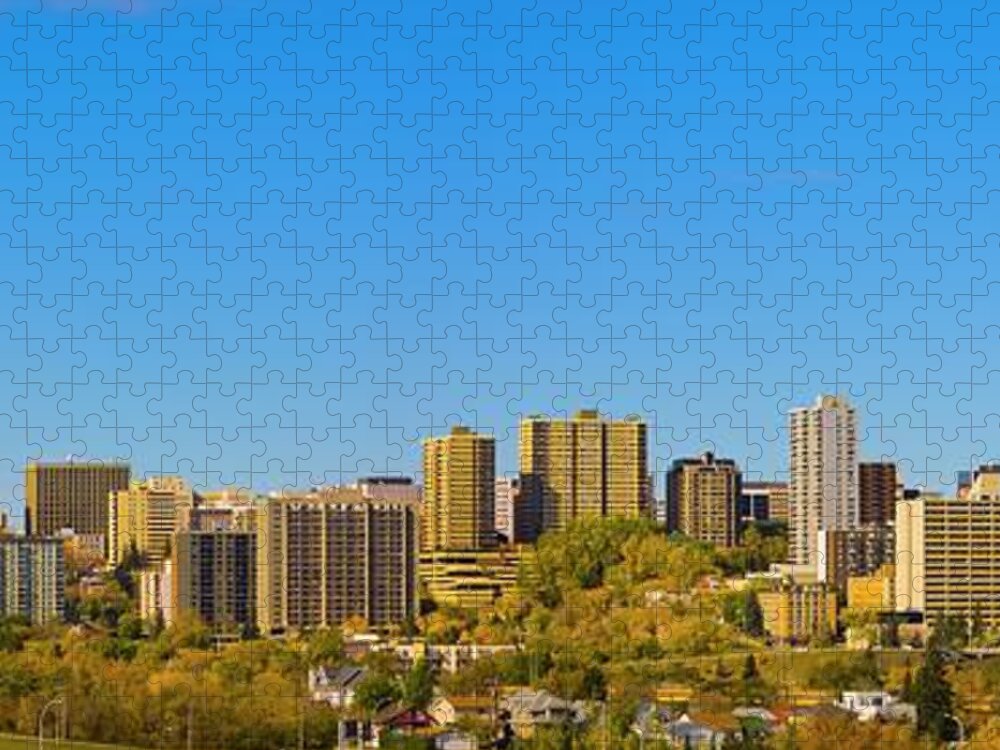 Scenics Jigsaw Puzzle featuring the photograph Edmonton Skyline by Design Pics