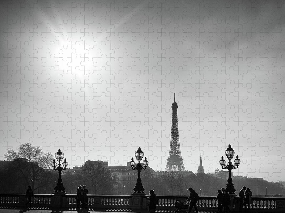 Eiffel Jigsaw Puzzle featuring the photograph Eiffel Tower from Pont Alexandre 1 by Nigel R Bell