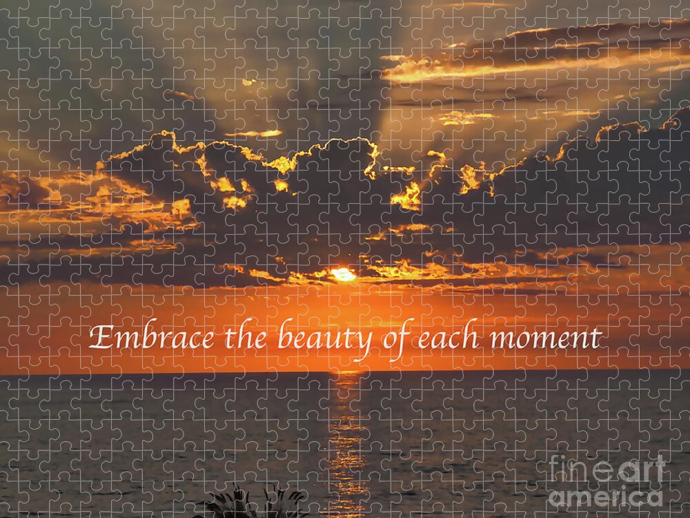 Ocean Jigsaw Puzzle featuring the digital art Embrace The Moment by Kirt Tisdale