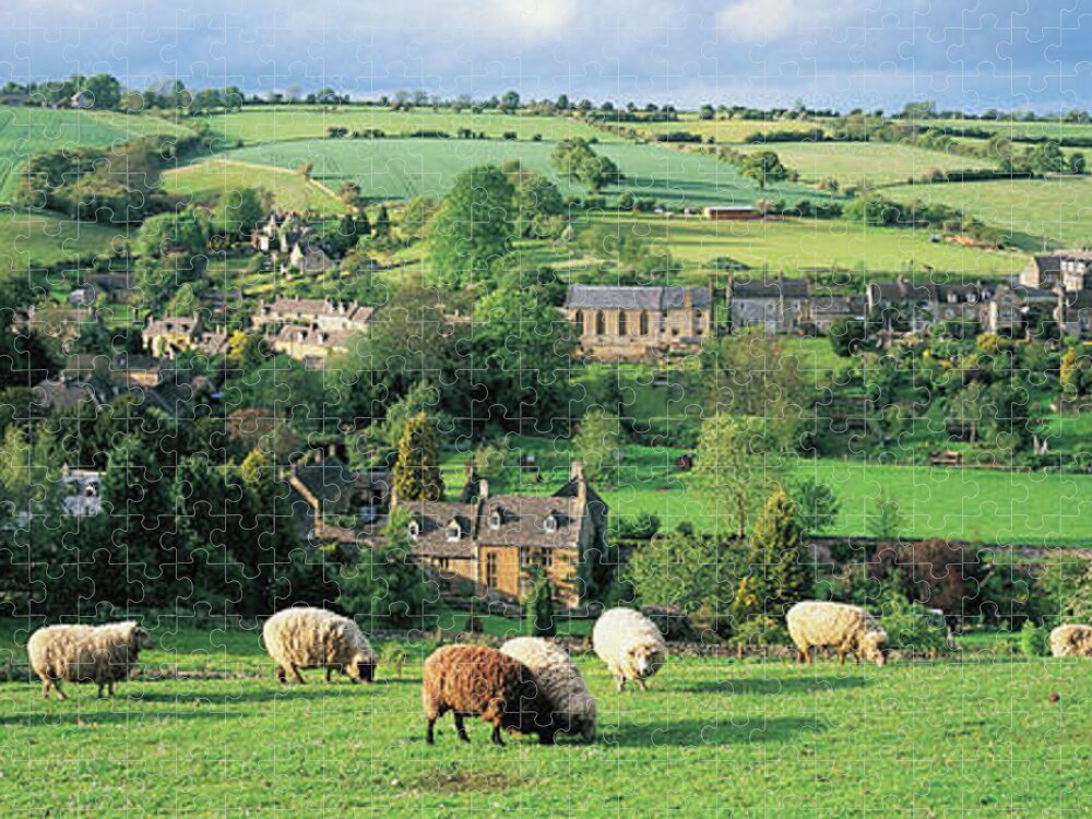 Scenics Jigsaw Puzzle featuring the photograph England, Gloucestershire,  Cotswolds by Peter Adams