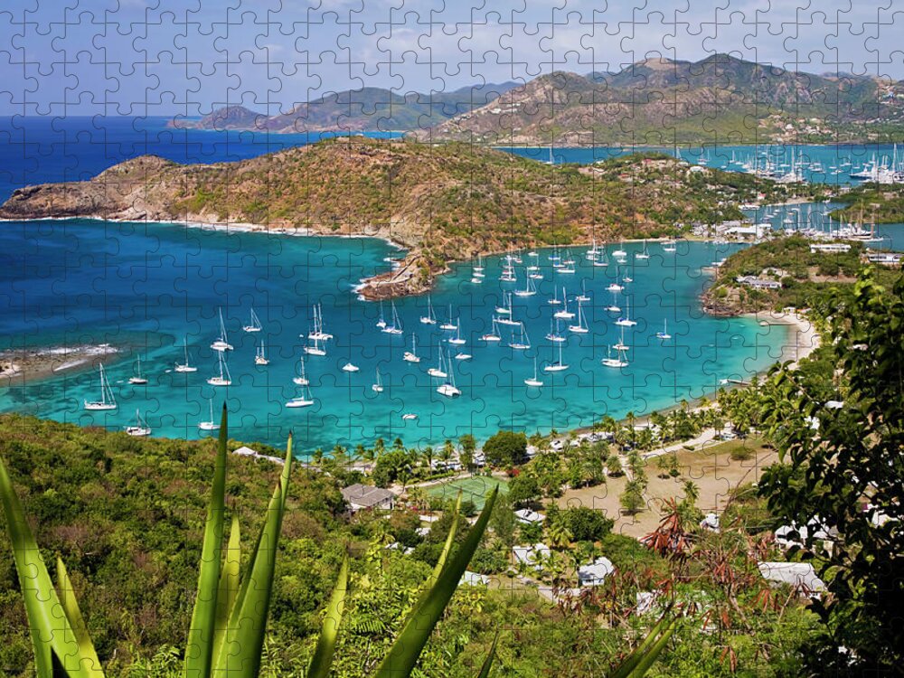 Water's Edge Jigsaw Puzzle featuring the photograph English Harbour, Antigua by Cworthy