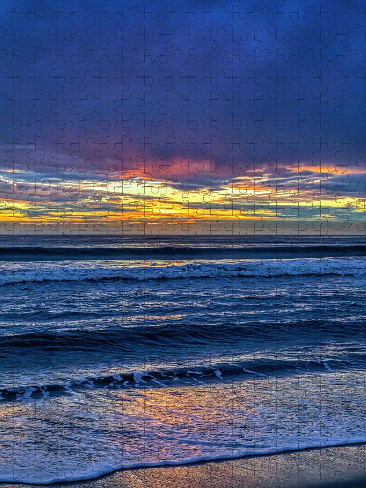 Sunset Jigsaw Puzzle featuring the photograph Entering The Blue Hour by Gene Parks