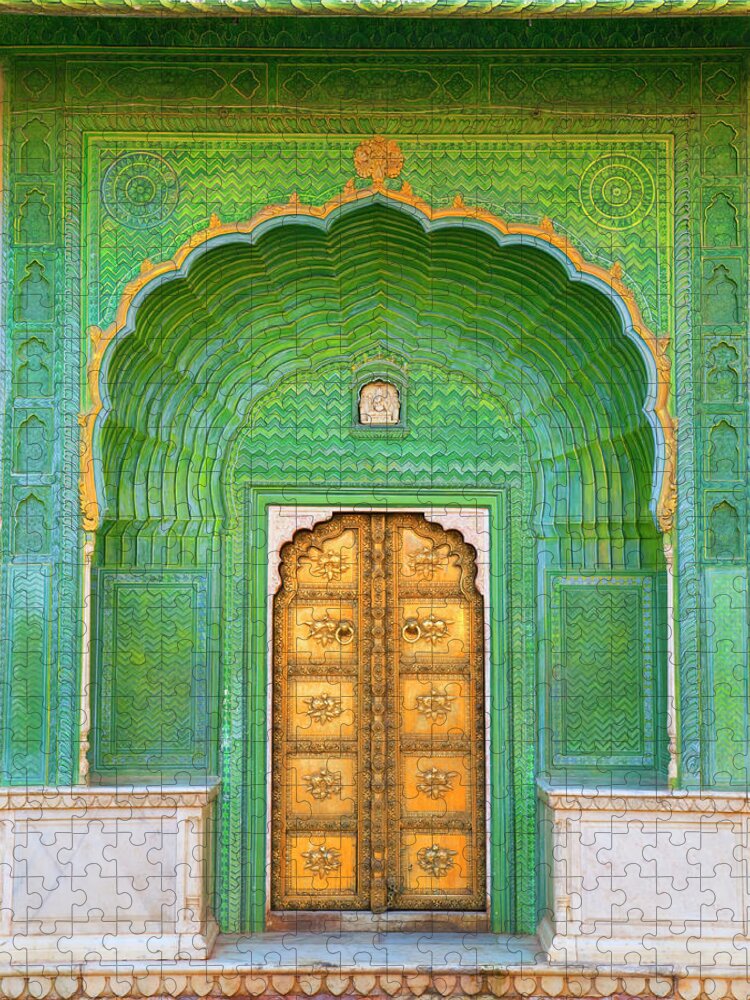 Tranquility Jigsaw Puzzle featuring the photograph Entrance To Palace by Grant Faint