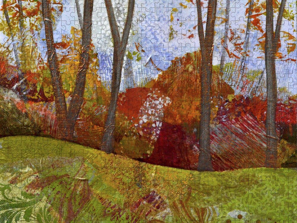 Autumn Jigsaw Puzzle featuring the painting Fall Colors I by Shadia Derbyshire