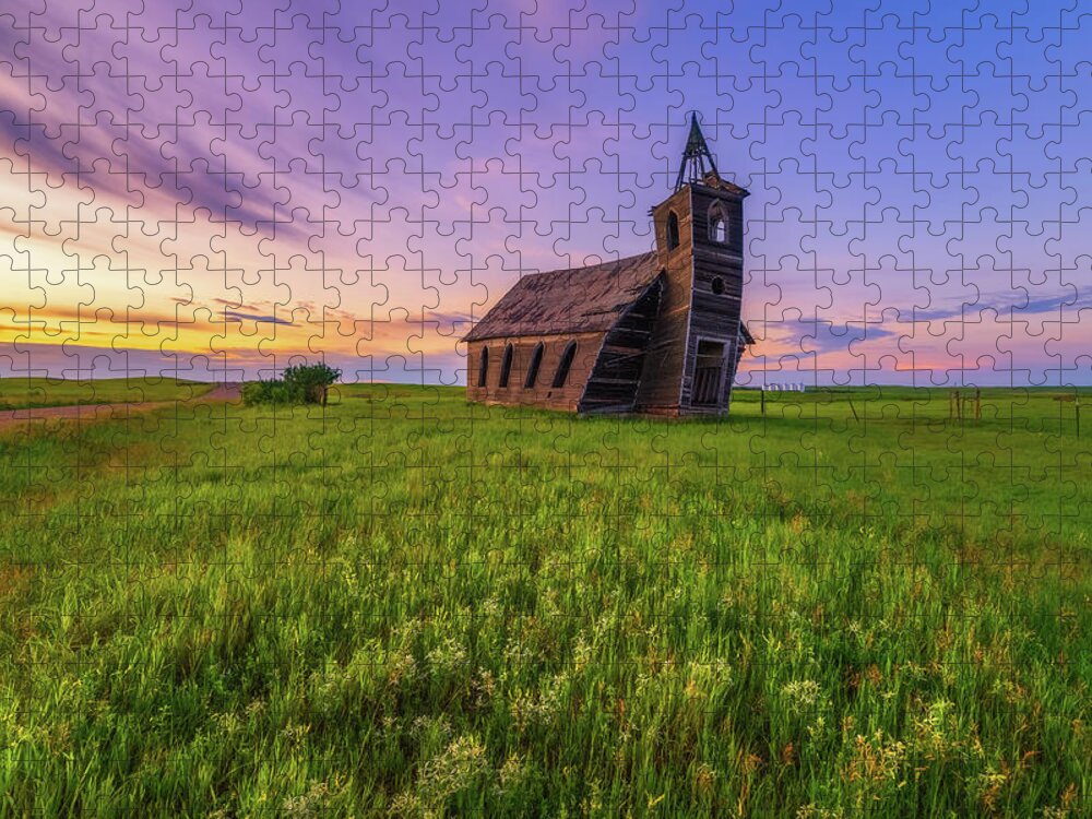 Rocky Valley Lutheran Church Jigsaw Puzzle featuring the photograph Final Sunrise by Darren White