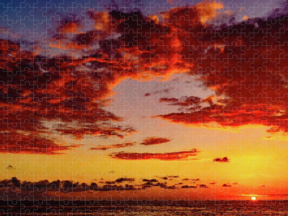 John Bauer Jigsaw Puzzle featuring the photograph First November Sunset by John Bauer