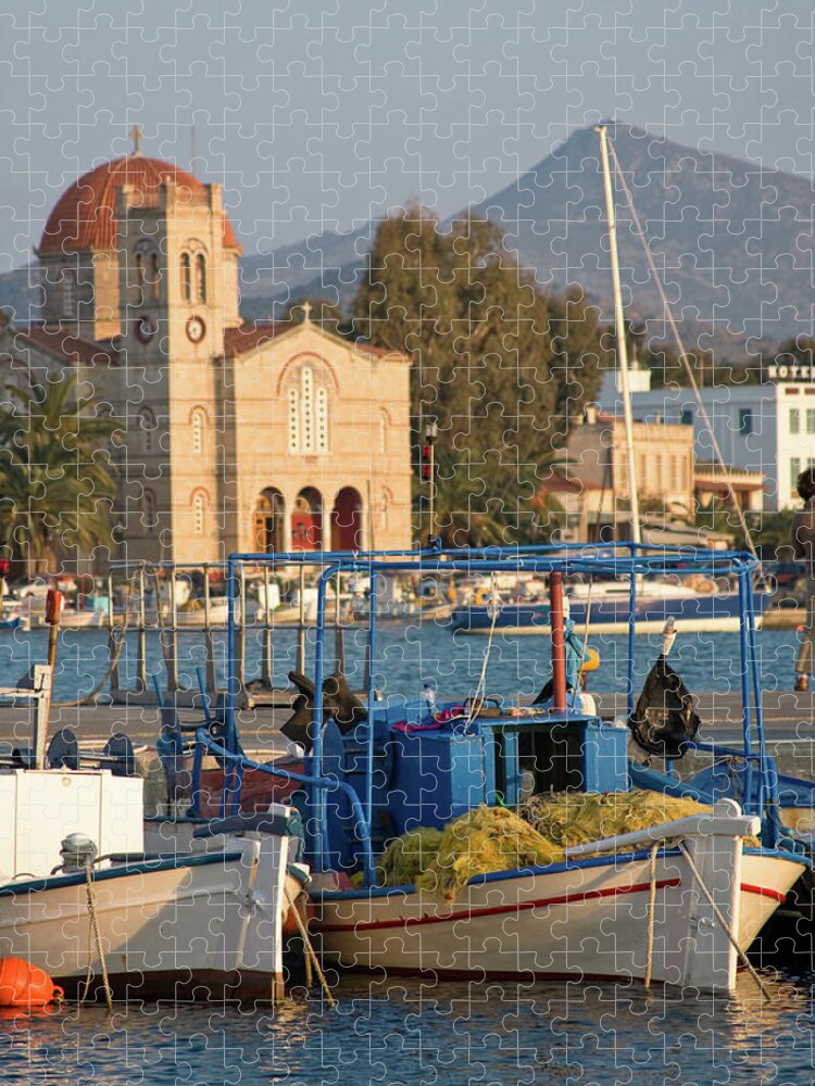 Aegina Jigsaw Puzzle featuring the photograph Fishing On Aegina by Bopyd