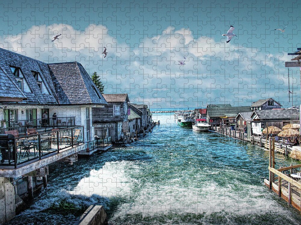 Vacation Jigsaw Puzzle featuring the photograph Fishtown in Leland Michigan by Randall Nyhof