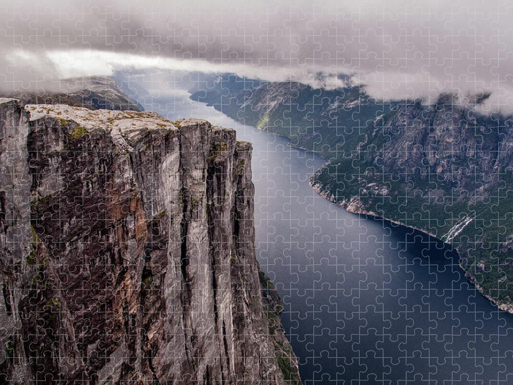 Tranquility Jigsaw Puzzle featuring the photograph Fjord View From The Kjerac by Victor Cardoner