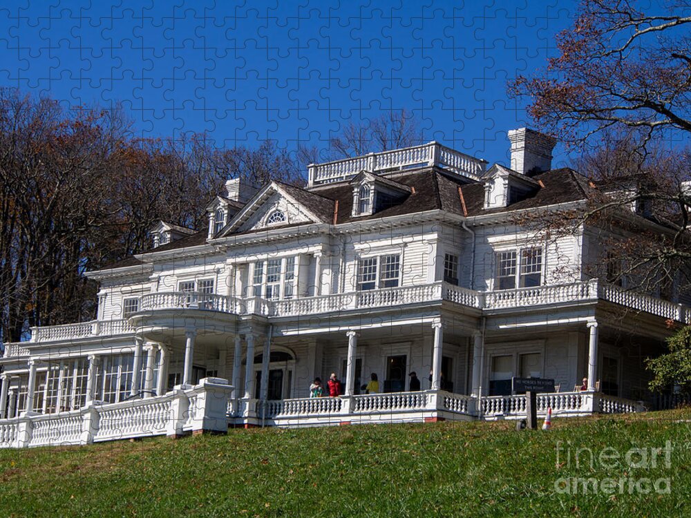 Blue Ridge Parkway Jigsaw Puzzle featuring the photograph Flat Top Manor in the Moses Cone Memorial Park by L Bosco