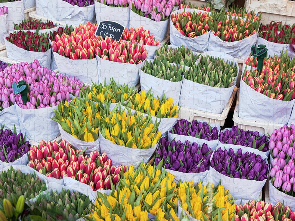 Flower Market Jigsaw Puzzle featuring the photograph Flowers Market. Amsterdam by Luis Davilla