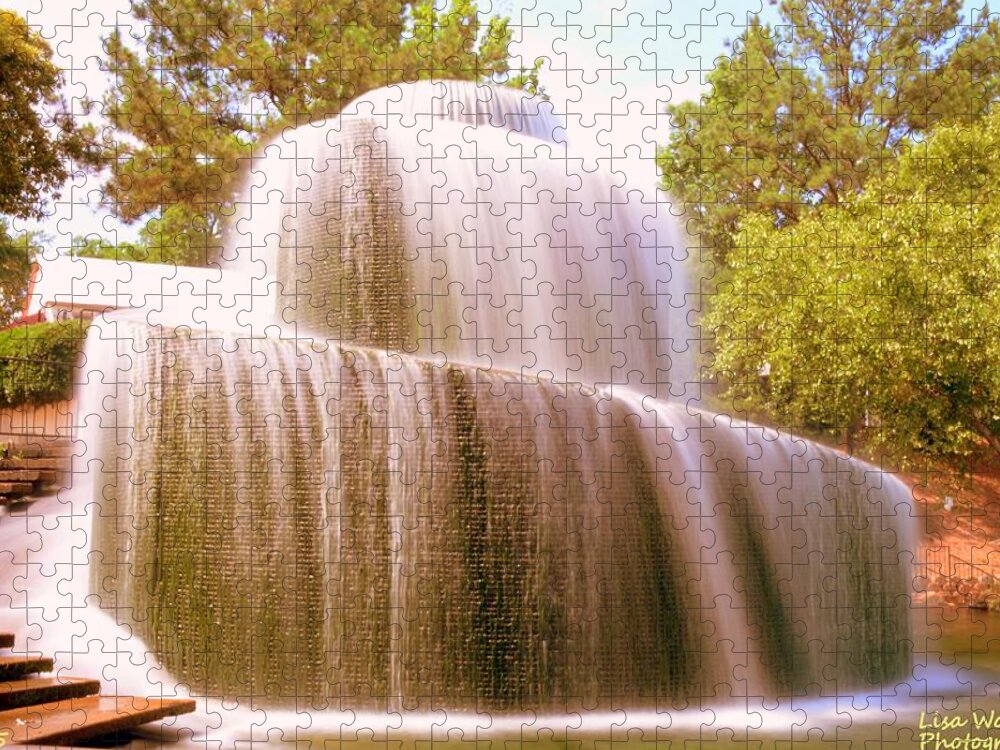 Fountains Jigsaw Puzzle featuring the photograph Fountain At Finlay Park SC by Lisa Wooten