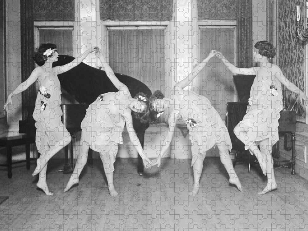 People Jigsaw Puzzle featuring the photograph Four Young Women Performing Modern by Fpg