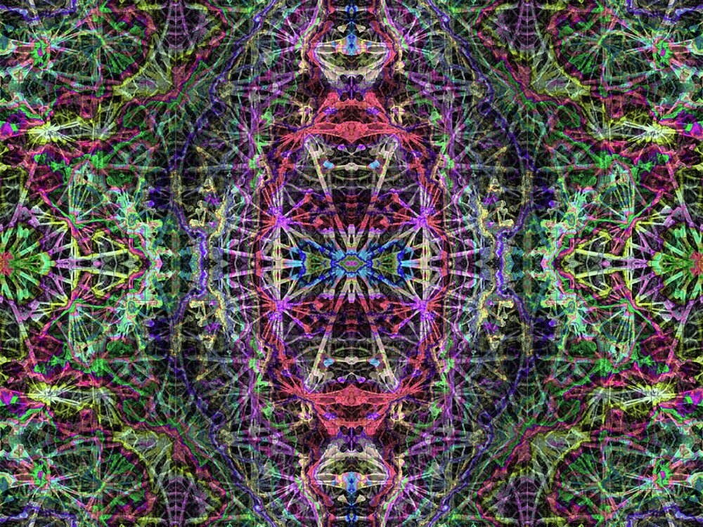 Abstract Jigsaw Puzzle featuring the digital art Fractal Organelles, No. 3 by Walter Neal