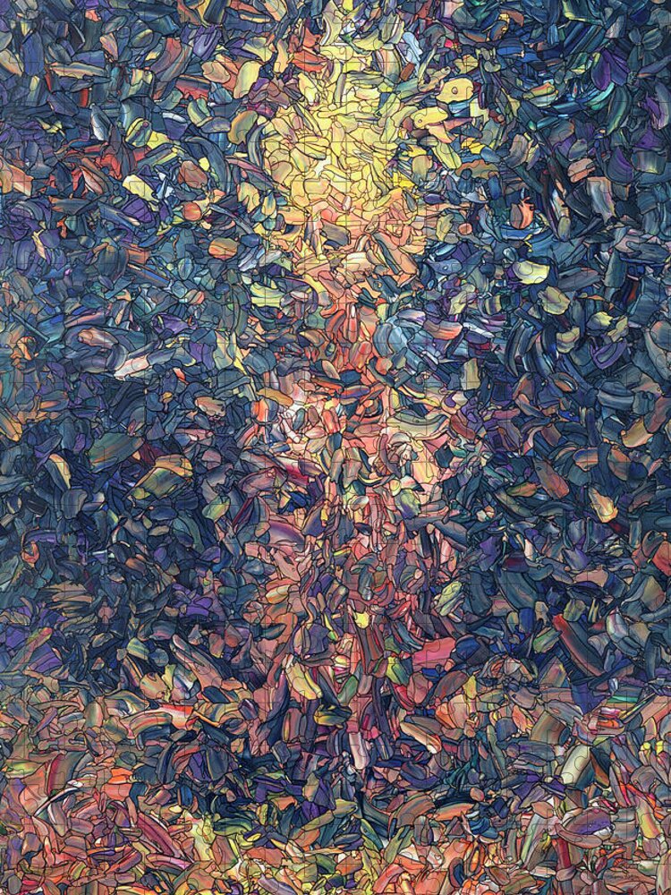 Candle Jigsaw Puzzle featuring the painting Fragmented Flame by James W Johnson