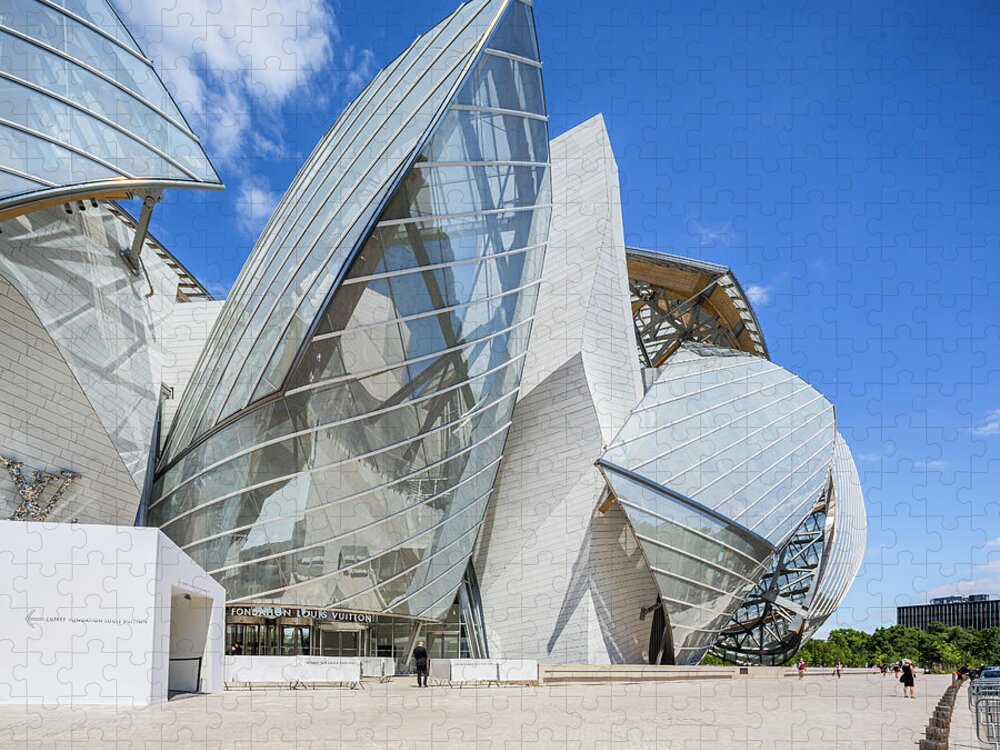 France, Paris, Boulogne, Ville De Paris, Bois De Boulogne, The Foundation  Louis Vuitton Building (frank Gehry Architect) Jigsaw Puzzle
