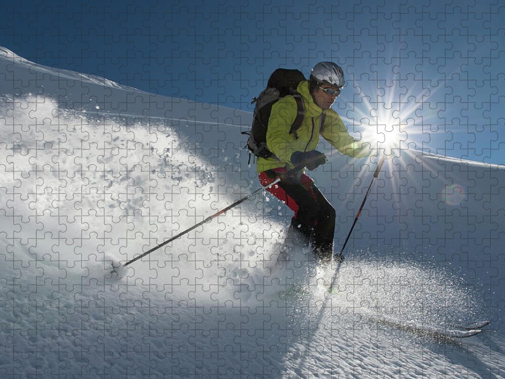 Skiing Jigsaw Puzzle featuring the photograph Freerider by Gorfer