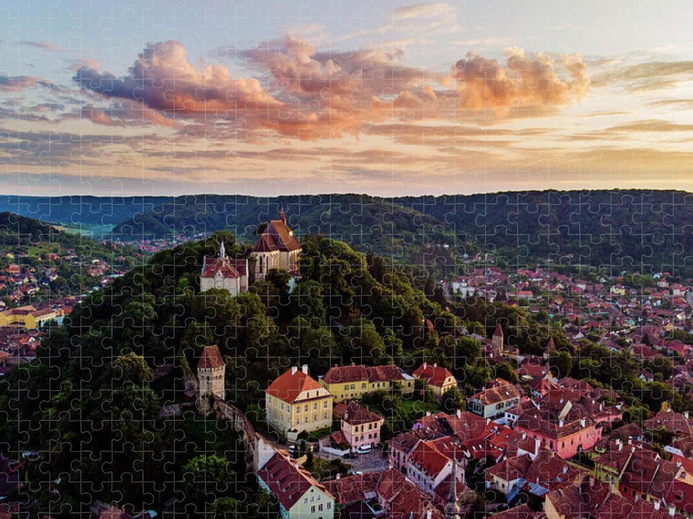 Architecture Jigsaw Puzzle featuring the photograph From Transylvania With Love by Mircea Costina Photography