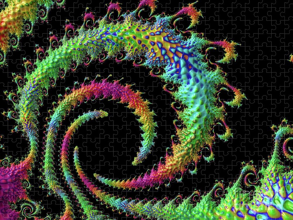 Fractals Jigsaw Puzzle featuring the digital art Fun Loop by Elisabeth Lucas