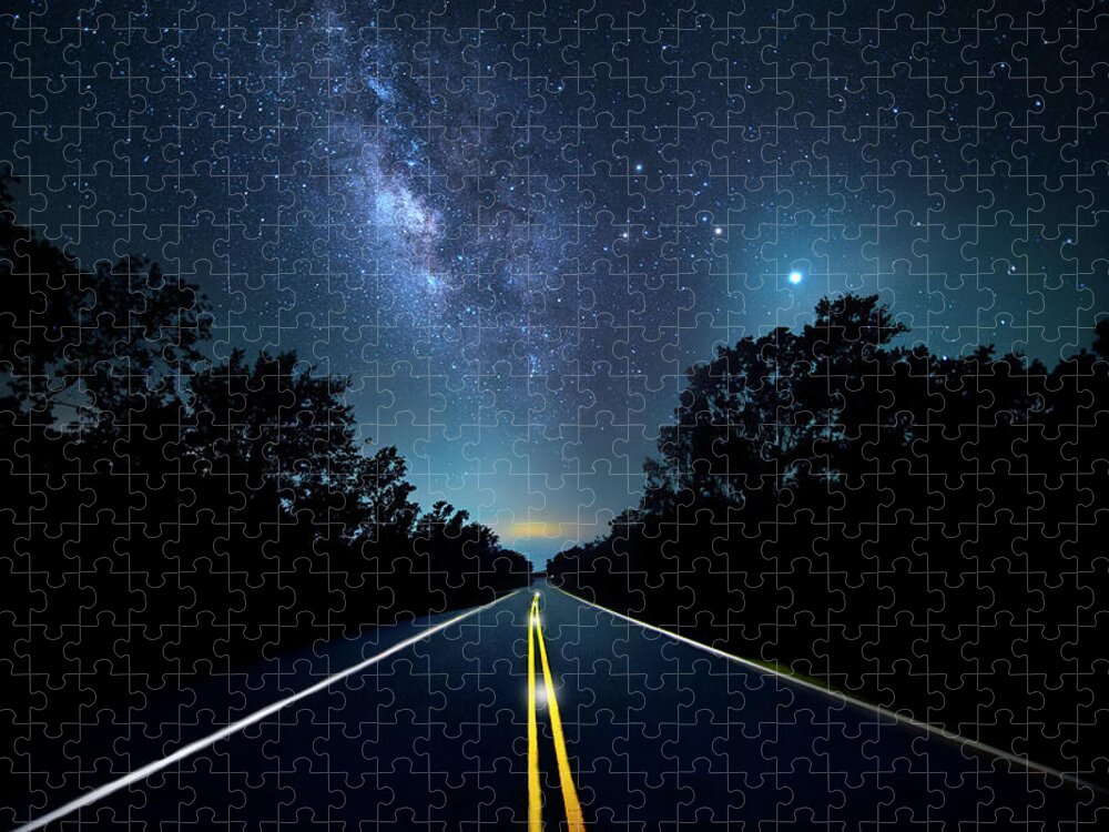 Milky Way Jigsaw Puzzle featuring the photograph Galaxy Highway by Mark Andrew Thomas