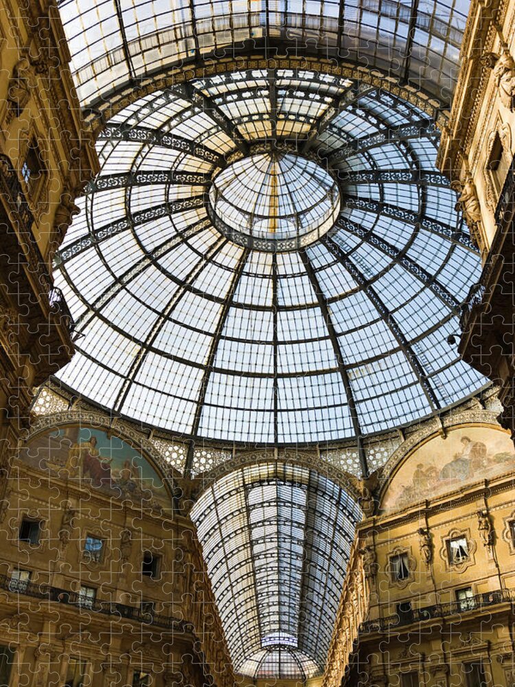 Canopy Jigsaw Puzzle featuring the photograph Galleria Vittorio Emanuele II, Milan by Juan Silva