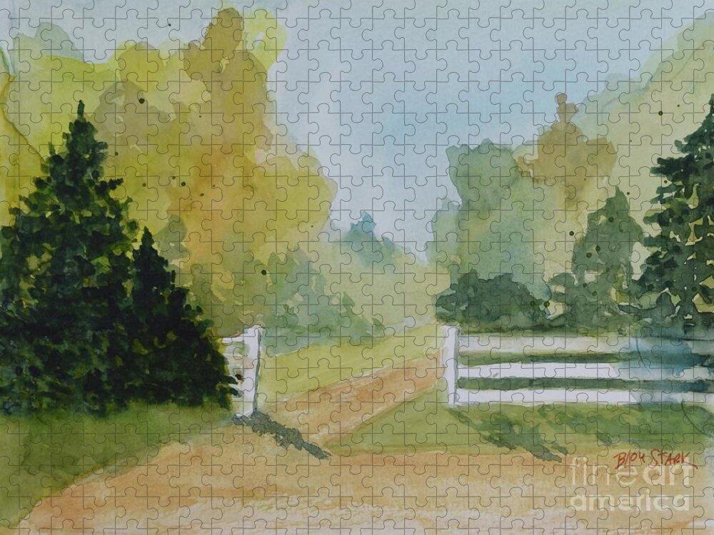  Jigsaw Puzzle featuring the painting Gateway Access by Barrie Stark