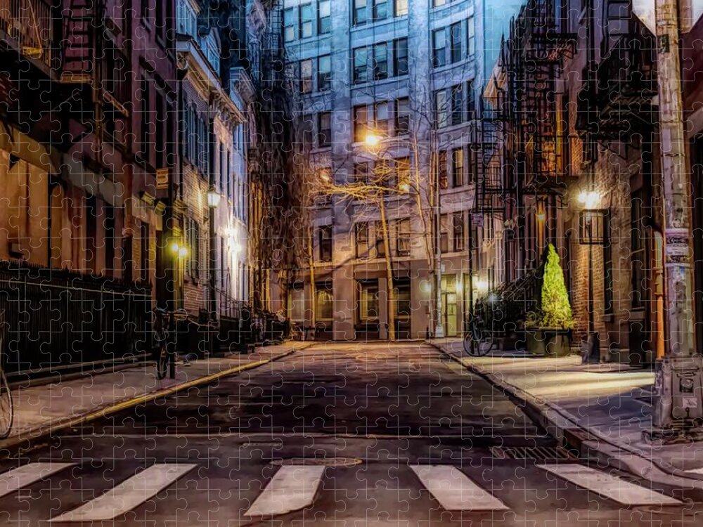 Greenwich Village Jigsaw Puzzle featuring the digital art Gay Street Greenwich Village by Alison Frank
