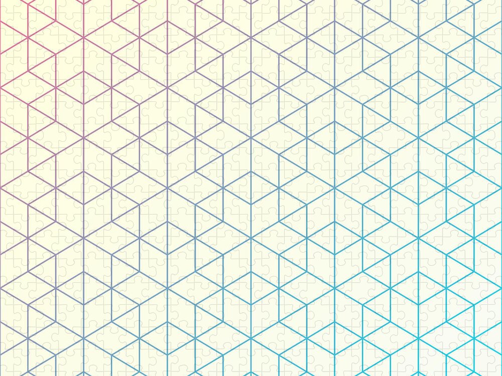 Geometric Pattern Of Intersecting Jigsaw Puzzle
