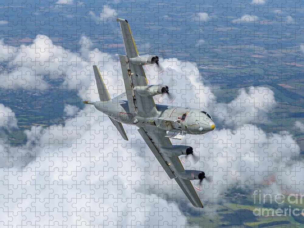 German Jigsaw Puzzle featuring the photograph German Navy, Lockheed P-3 Orion, b9 by Nir Ben-Yosef