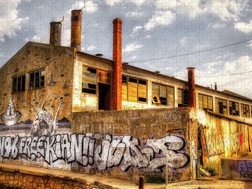 Abandoned Jigsaw Puzzle featuring the photograph Ghost factory by Micah Offman
