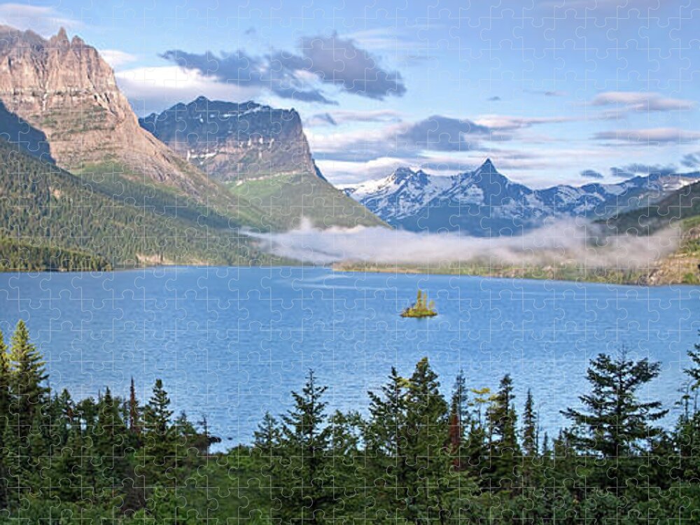 Scenics Jigsaw Puzzle featuring the photograph Glacier Panorama by Wweagle