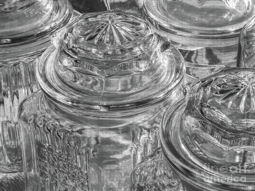Photography Jigsaw Puzzle featuring the photograph Glass Jars by Phil Perkins