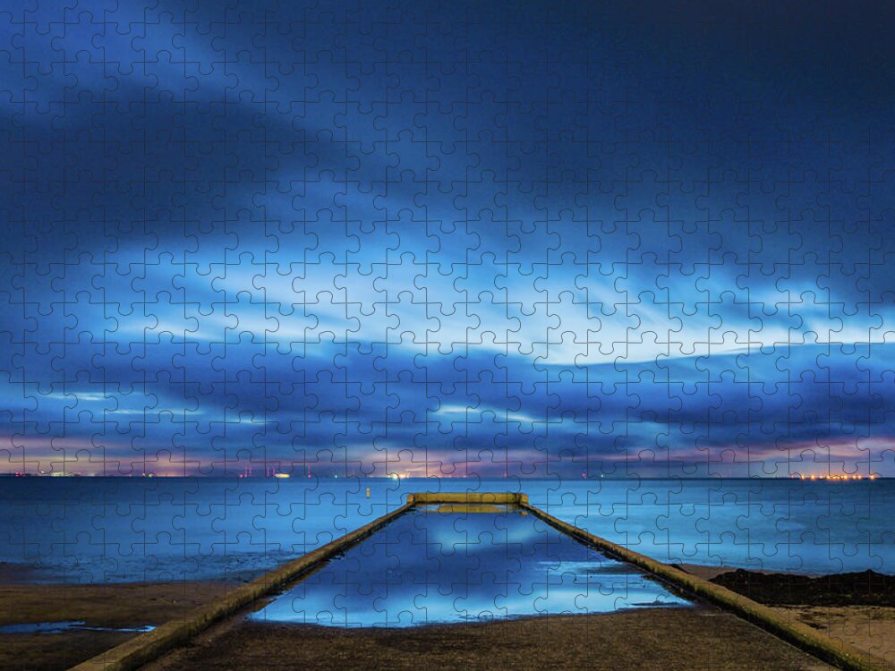 Clouds Jigsaw Puzzle featuring the photograph Glass Reflections by Joe Leone