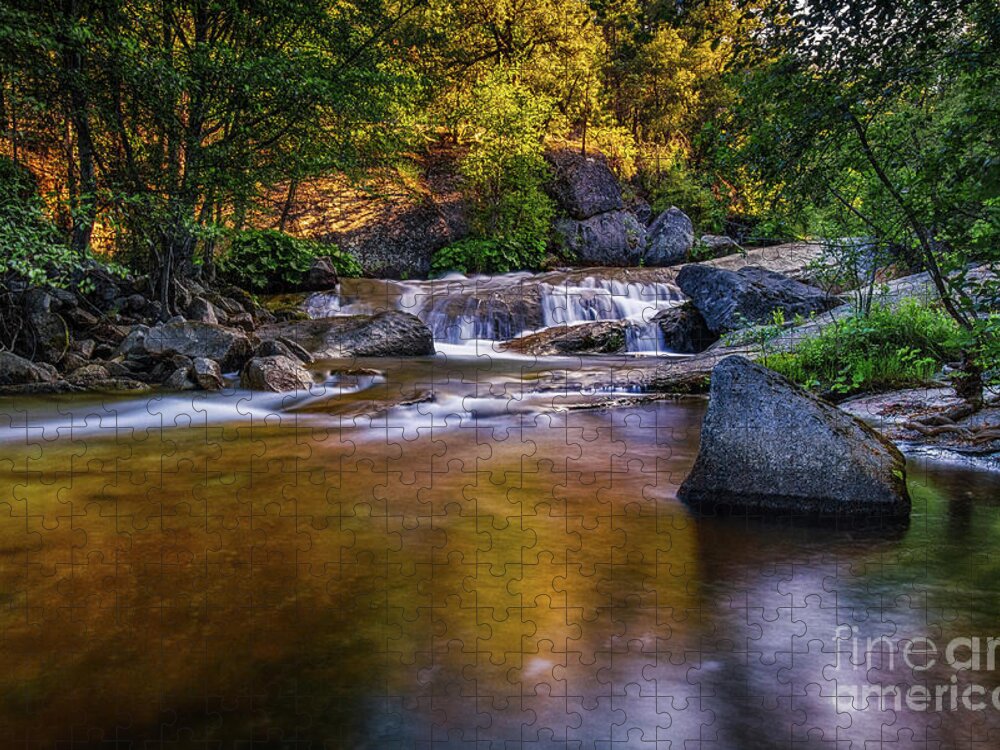 Sierra Jigsaw Puzzle featuring the photograph Golden Calm by Anthony Michael Bonafede