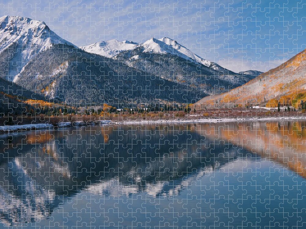 Tranquility Jigsaw Puzzle featuring the photograph Golden Mountain Majesty by Mike Berenson / Colorado Captures
