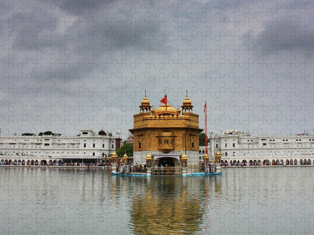 Tranquility Jigsaw Puzzle featuring the photograph Golden Temple by Atul Tater