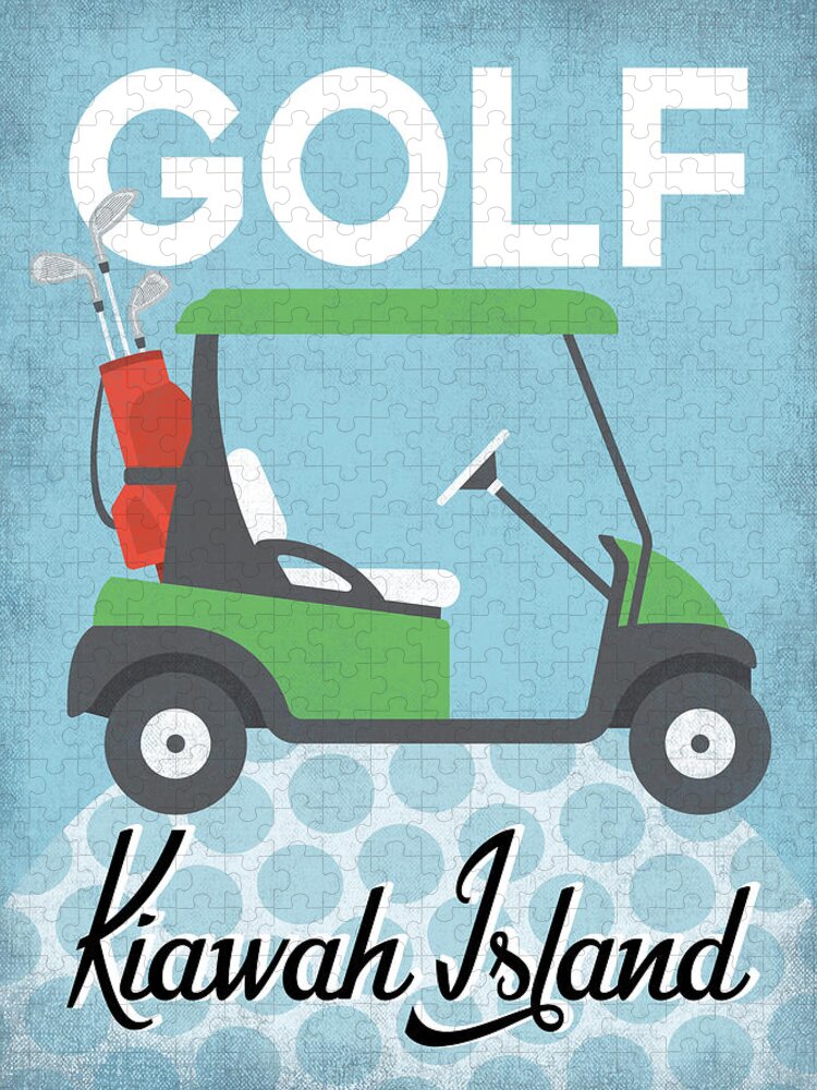 Golf Jigsaw Puzzle featuring the digital art Golf Kiawah Island by Flo Karp