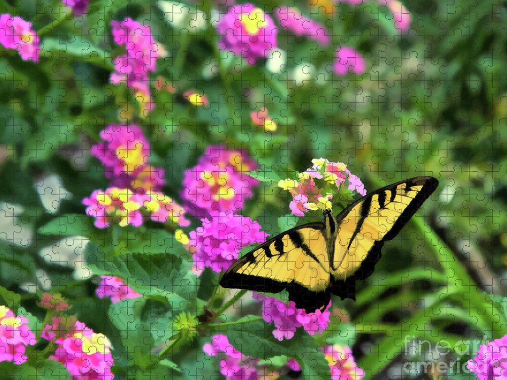 Nature Jigsaw Puzzle featuring the photograph Graceful Swallowtail by Amy Dundon