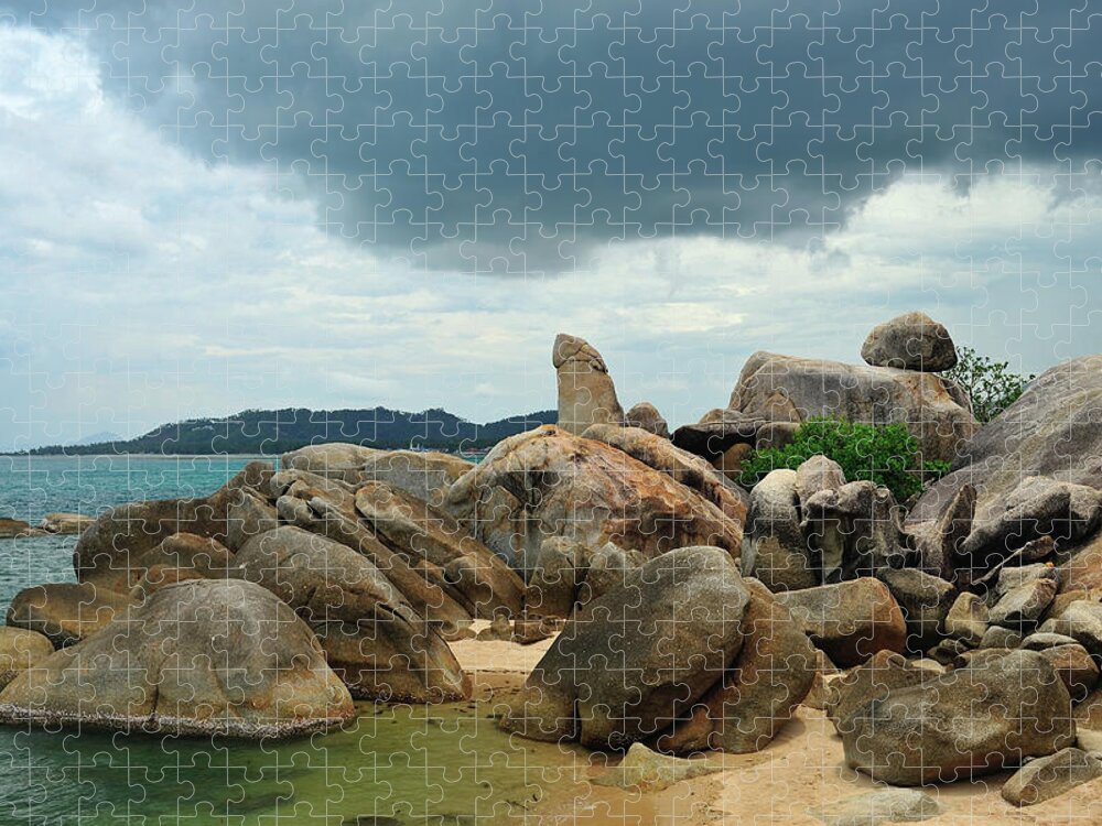 Tranquility Jigsaw Puzzle featuring the photograph Grandpa Stone by Kampee Patisena