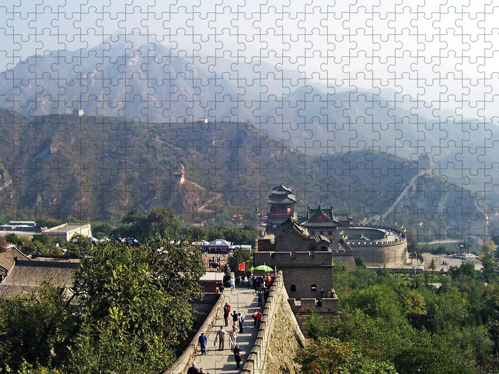 China Jigsaw Puzzle featuring the photograph Great Wall Of China At Badaling by Debbie Oppermann