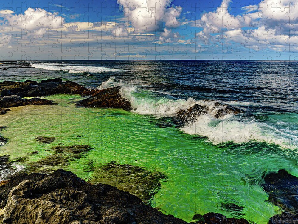 Hawaii Jigsaw Puzzle featuring the photograph Green to Blue by John Bauer