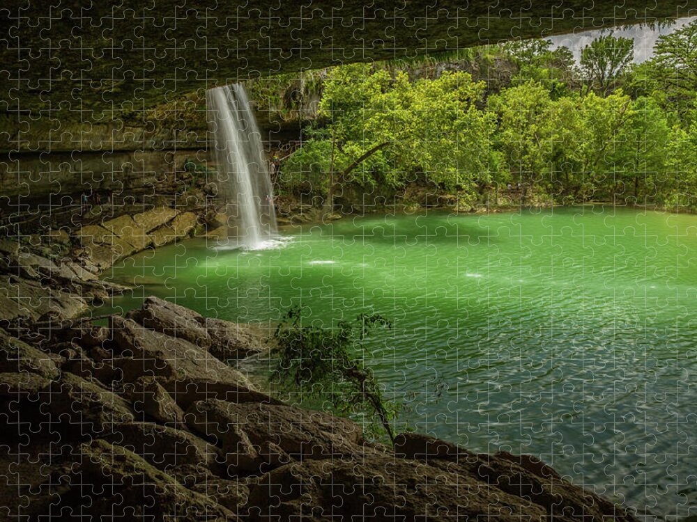 Balcones Canyonlands Jigsaw Puzzle featuring the photograph Hamilton Pool Preserve 2 by Tom Weisbrook