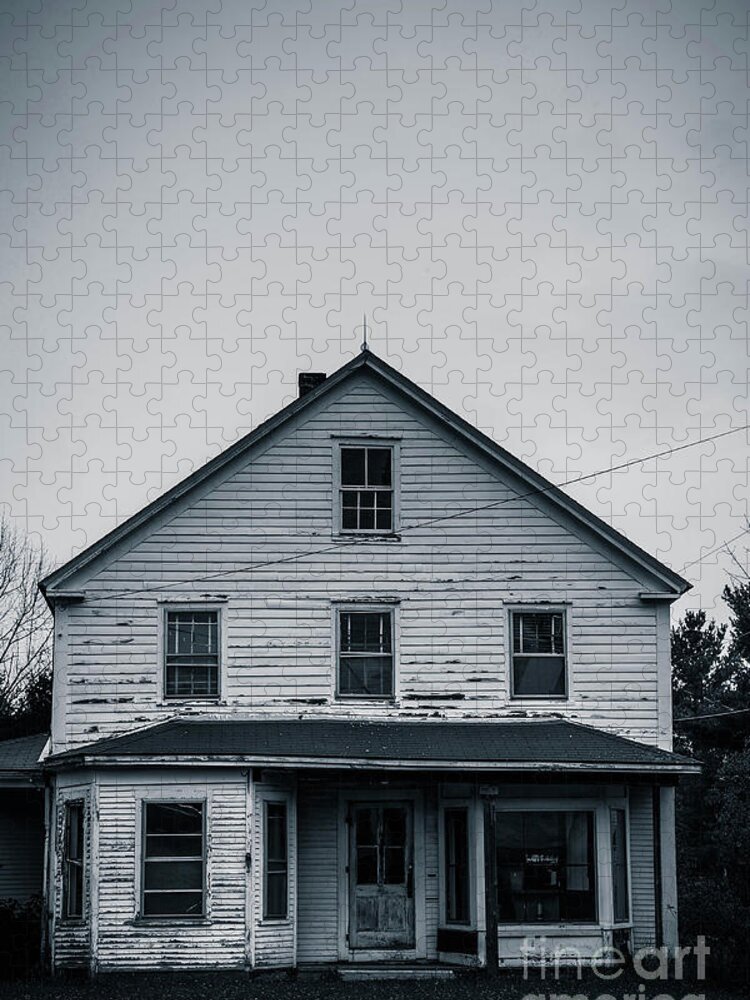 Home Jigsaw Puzzle featuring the photograph Haunted House October by Edward Fielding