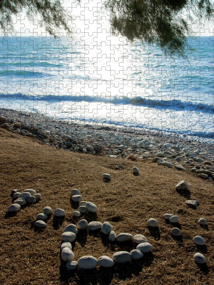 Beach Jigsaw Puzzle featuring the photograph Heart by Anna Kluba