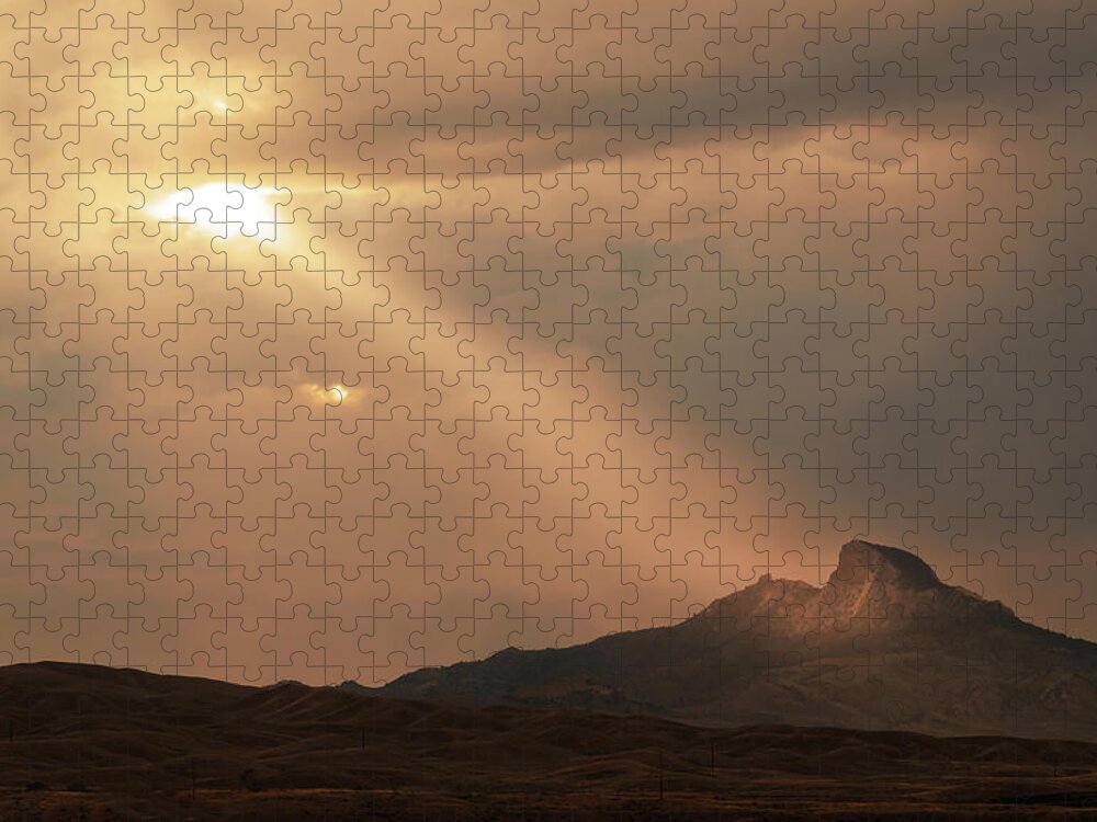 Beam Jigsaw Puzzle featuring the photograph Heart Mountain, Wyoming by Theodore Clutter
