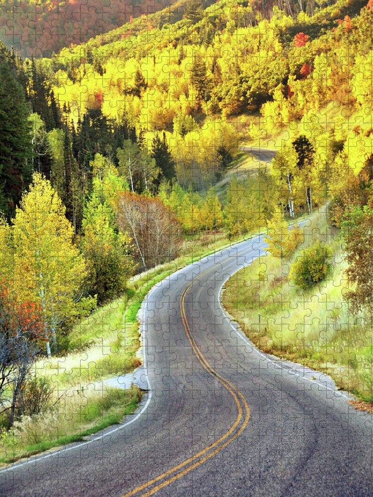 Scenics Jigsaw Puzzle featuring the photograph Highway Near Alpine by Utah-based Photographer Ryan Houston