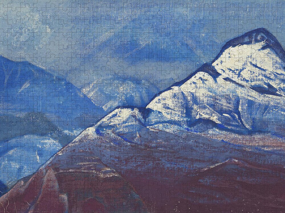 Country Jigsaw Puzzle featuring the painting Himalayas in the Winter by Nicholas Roerich