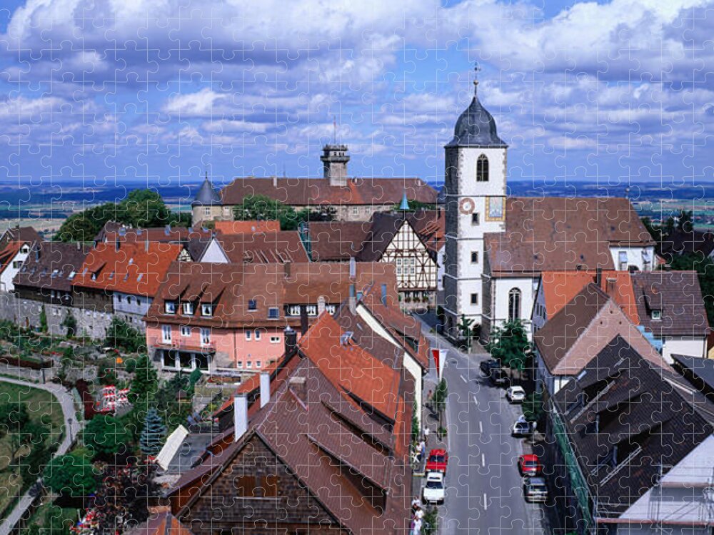 Town Jigsaw Puzzle featuring the photograph Historic Town Rooftops And Buildings by Thomas Winz